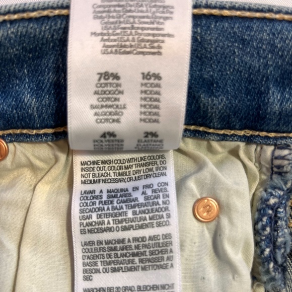 NWT Mother Mid rise Dazzler Ankle fray (Wash: Riding the cliffside) Size 26 - Picture 6 of 10